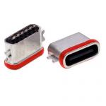 Mid mount USB Type-C 6P IPX7 Waterproof Connector